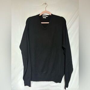 Peter Millar Classic Black V-Neck Sweater